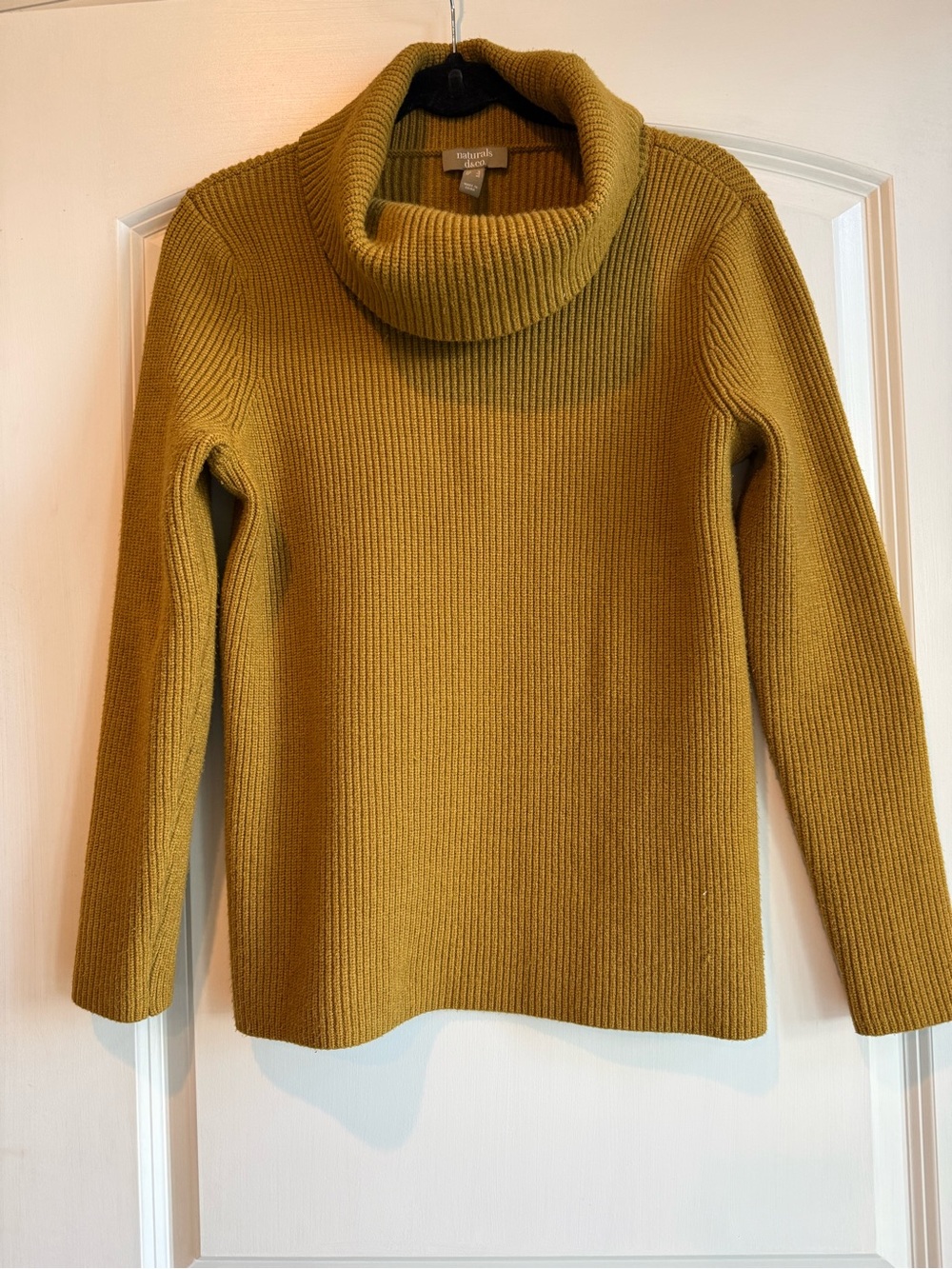 Denim & Co Women's Goldenrod Ribbed Turtleneck Sweater